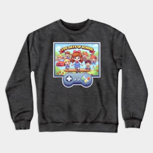 100 Days of School Video Game Crewneck Sweatshirt